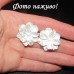 Белые серьги Цветы – 5704