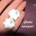 Белые серьги Цветы – 5704