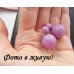 Серьги шарики Dior Снежки сиреневые