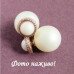 Серьги шарики Dior Матовый мираж белый – 6745