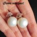 Серьги шарики Dior Матовый мираж белый – 6745