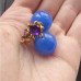 Серьги синие шарики Dior Магия с кристаллом