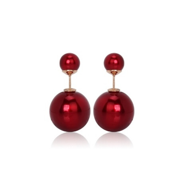 Серьги Красные шарики CHANEL