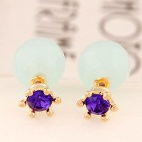 Серьги туманные шарики Dior Магия с кристаллом