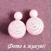 Серьги шарики Dior Спираль розовые