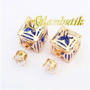Серьги-шарики Dior Ажурные квадраты