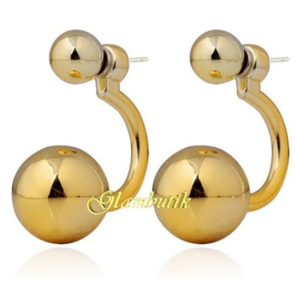 Серьги Желтые шарики Дуэт CHANEL