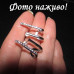 Сріблясті сережки в стразах Смуги – 4306
