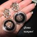 Стильные серьги Львы греческий меандр – 10-802