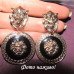 Стильные серьги Львы греческий меандр – 10-802