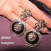 Стильные серьги Львы греческий меандр – 10-802