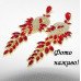 Серьги вечерние длинные Эльга красные – 10-816