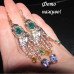 Эксклюзивные серьги руки с кристаллами – 10-819