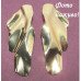 Серьги Мятые пластины золотистые – 10-833