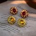 Зеленые винтажные серьги Листья – 10-835