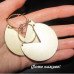 Крупные деревянные серьги с узором – 10-843