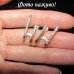 Золотистые серьги в стразах Полосы – 1114