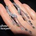 Вечірні сережки кафи ланцюги з кристалами - 1155