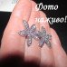 Разные серьги Цветы с цепями – 1267