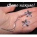 Разные серьги Цветы с цепями – 1267