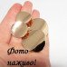 Золотистые металлические серьги Круги – 1454