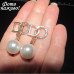 Серьги с бусинами буква D – 2220