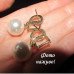 Сережки з намистинами буква D – 2220