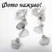 Крупные серебристые серьги цветы – 2373