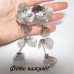 Крупные серебристые серьги цветы – 2373