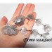 Крупные серебристые серьги цветы – 2373