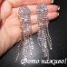 Золотисті вечірні сережки Глорія  - 2393