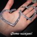 Серьги Сердца в стразах – 2490