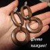 Большие деревянные серьги Звенья – 2493