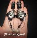 Готические серьги куклы-маски с цепями – 2515