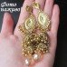 Розкішні сережки джумки шампань Джиоті - 2848