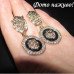 Стильные серьги Львы в стразах – 2907