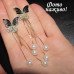 Длинные серьги Бабочки с цепями 2в1– 3796