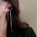 Довгі сережки Троянди з ланцюгами – 4234
