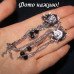 Довгі сережки Троянди з ланцюгами – 4234