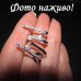 Серебристые серьги в стразах Полосы – 4306