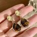 Сережки з каменем тигрове око Краплі – 4328