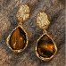 Сережки з каменем тигрове око Краплі – 4328