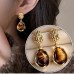 Сережки з каменем тигрове око Краплі – 4328