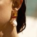 Жемчужные серьги Желтые кристаллы – 5337