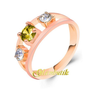 Кольцо в стиле Chopard Шампань трио