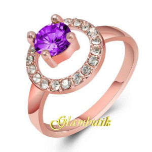 Кольцо в стиле Chopard Eni в сиреневом