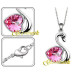Подвеска SWAROVSKI Лебедь сердце