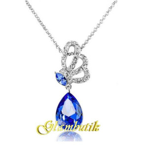 Подвеска SWAROVSKI Мотылёк с кристаллом