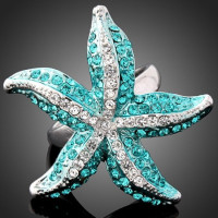 Кольцо в стиле Chaumet Голубая морская звезда