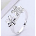 Кольцо в стиле Tiffany Цветочки с цирконом